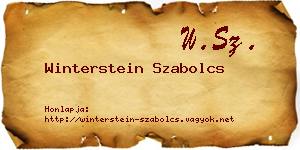 Winterstein Szabolcs névjegykártya